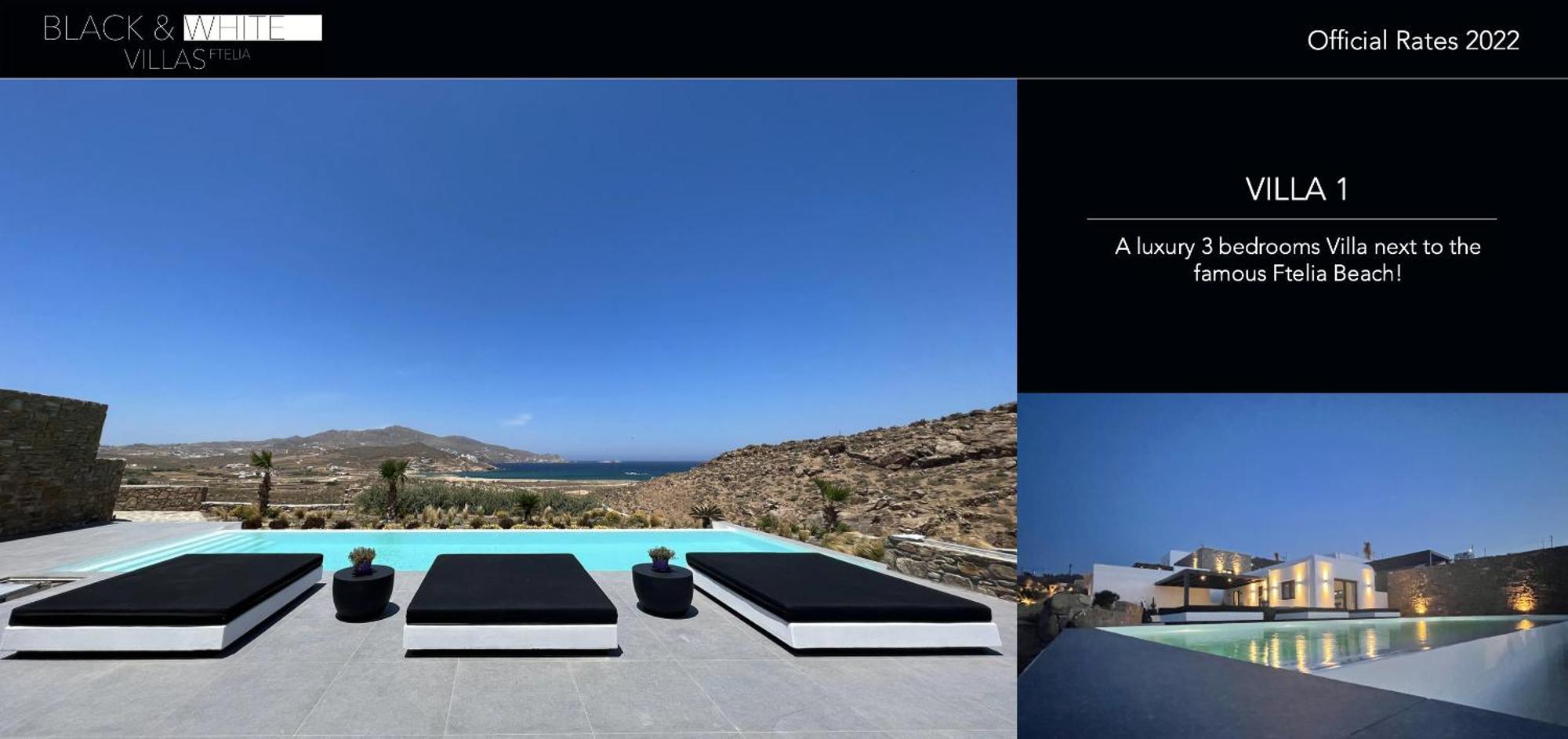 Black And White Villas Ftelia - Mykonos Mykonos Town Exteriör bild