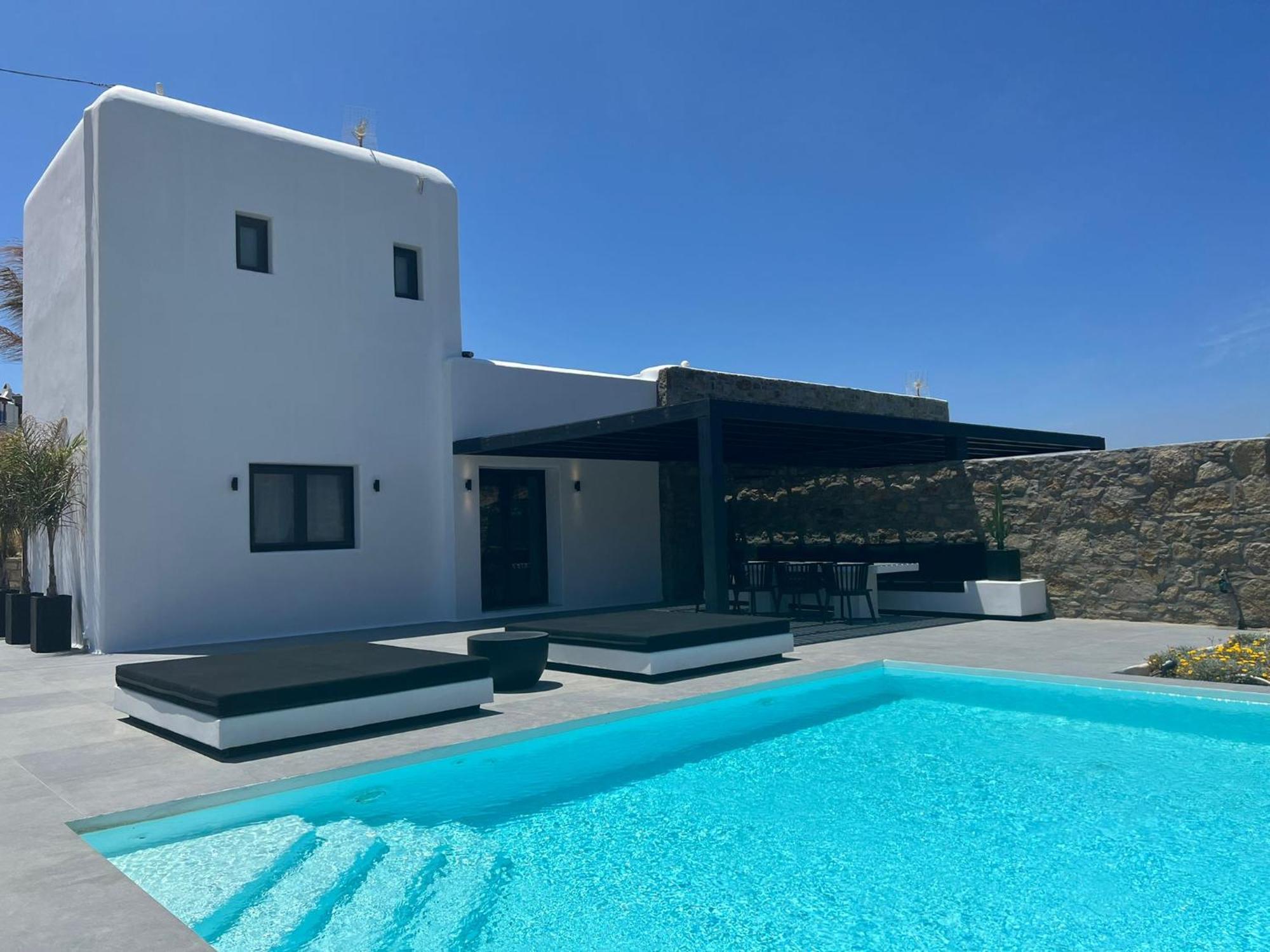 Black And White Villas Ftelia - Mykonos Mykonos Town Exteriör bild